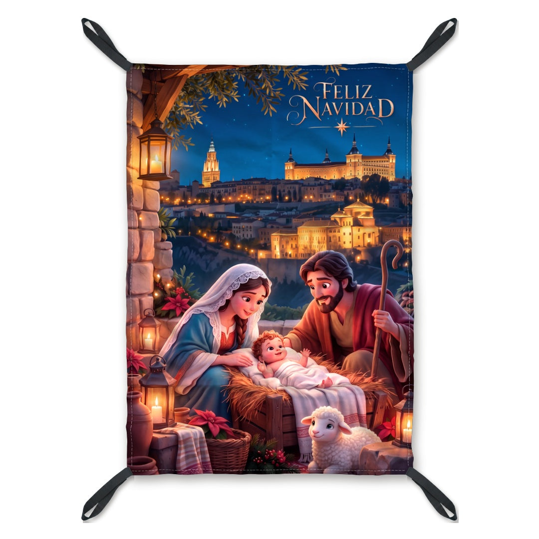 Balconera de Navidad Toledo modelo TOL3 (infantil) con lazos en las esquinas | Banderas Porras
