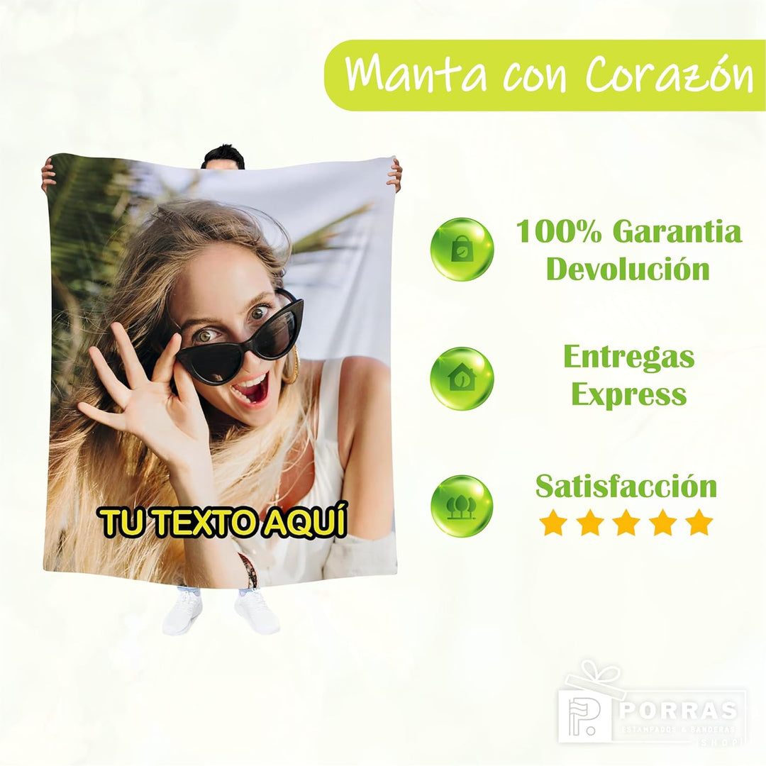 Manta Personalizada Regalo de Abuelos a Nietos