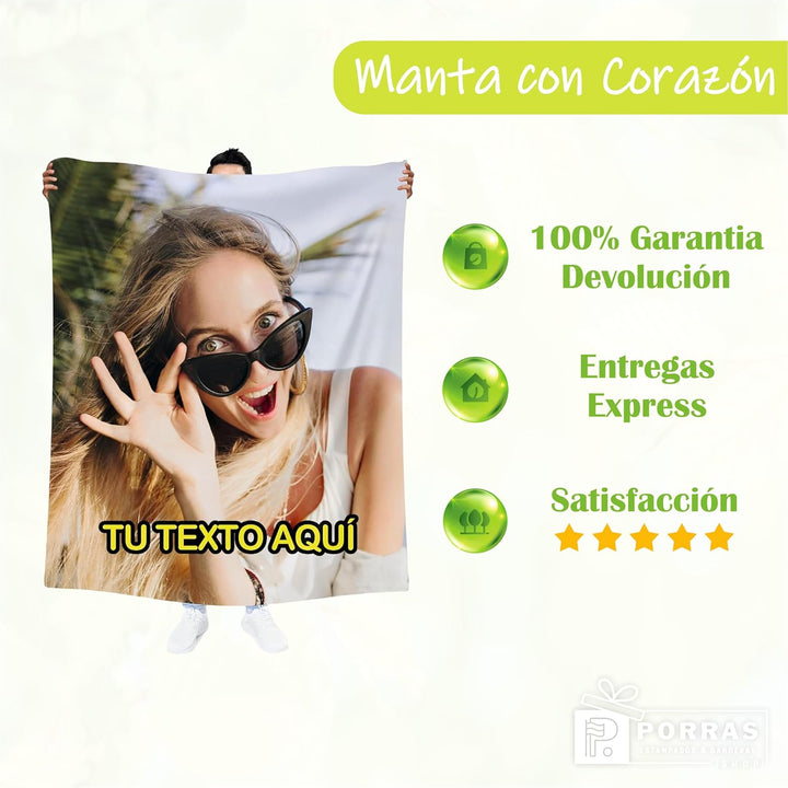 Manta Personalizada Regalo de Abuelos a Nietos