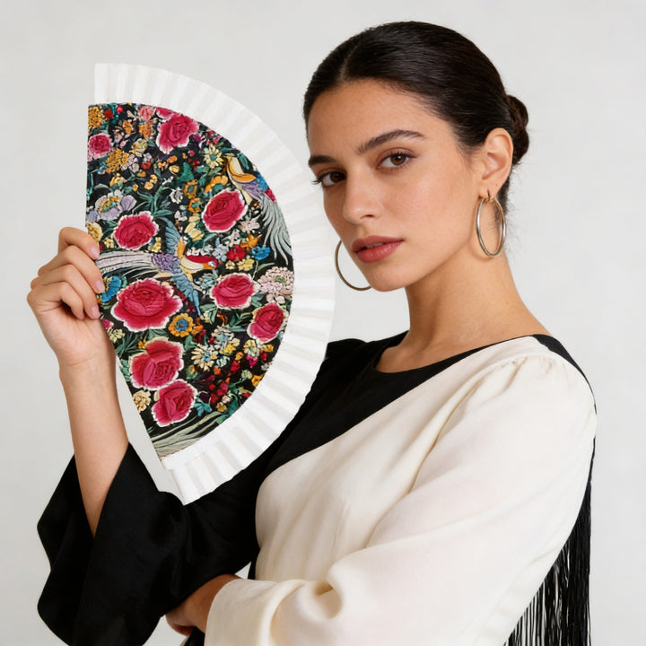 Abanico Mantón Manila CLÁSICO