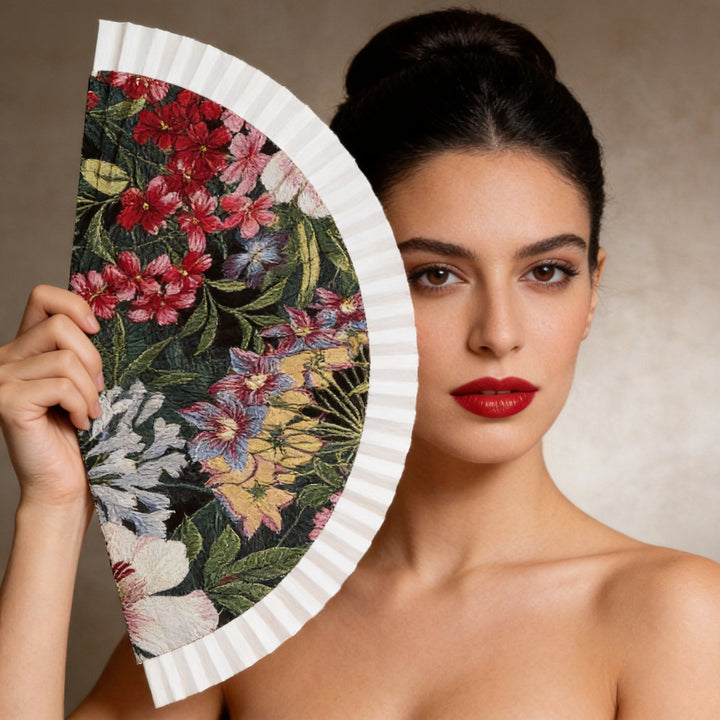 Abanico Mantón Manila FLORAL