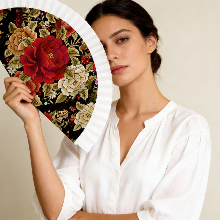 Abanico Mantón Manila PASIÓN