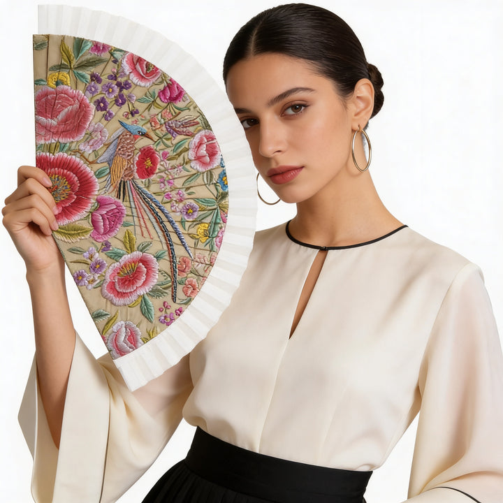 Abanico Mantón Manila SEDA IMPERIAL