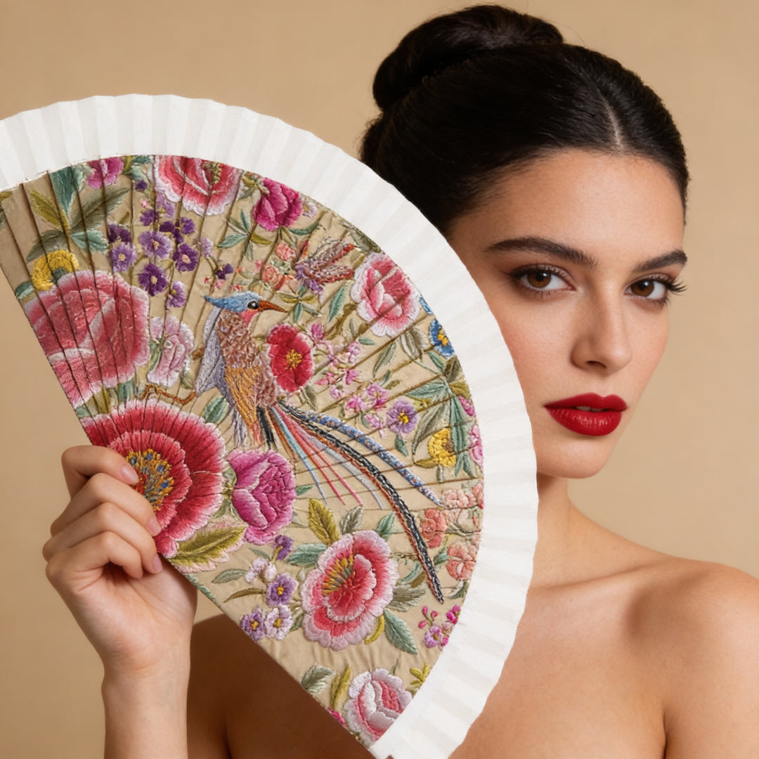 Abanico Mantón Manila SEDA IMPERIAL