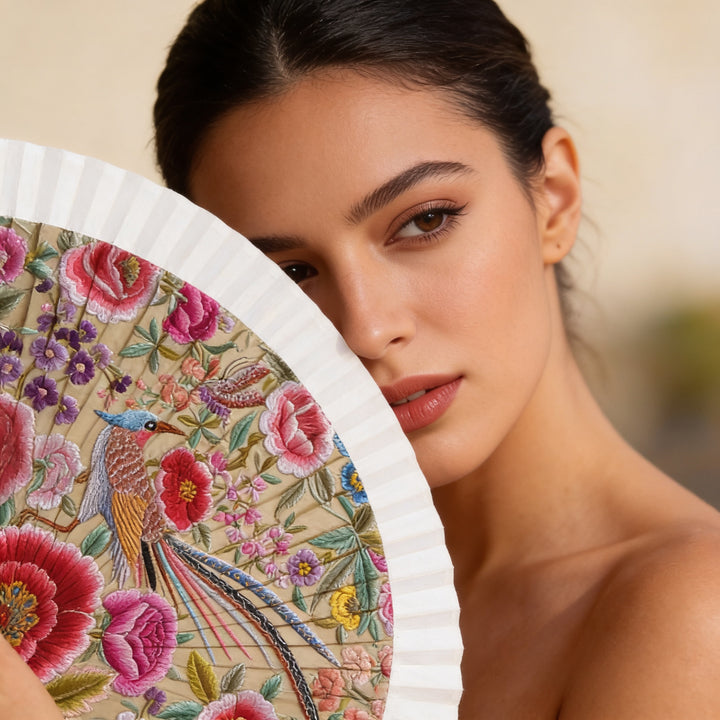 Abanico Mantón Manila SEDA IMPERIAL