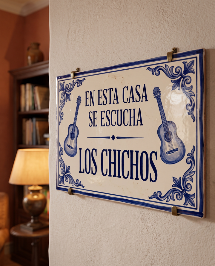 Azulejo homenaje "Los Chichos" 30x20 cm.