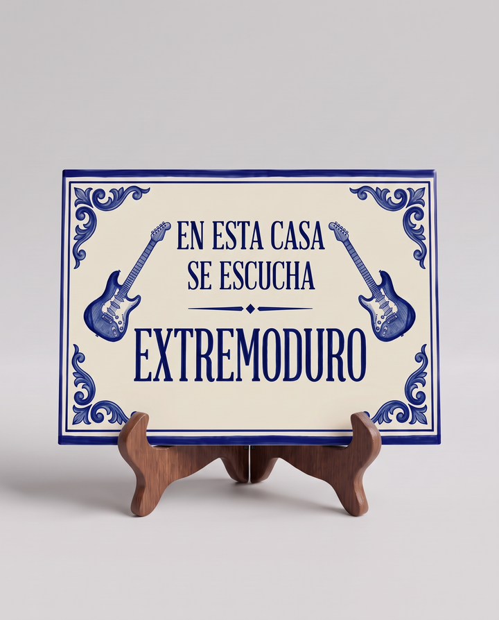 Azulejo homenaje "Extremoduro" 30x20 cm.