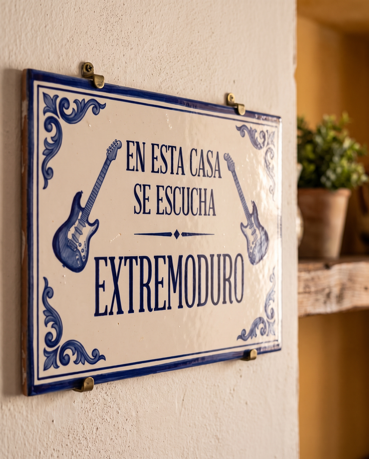 Azulejo homenaje "Extremoduro" 30x20 cm.