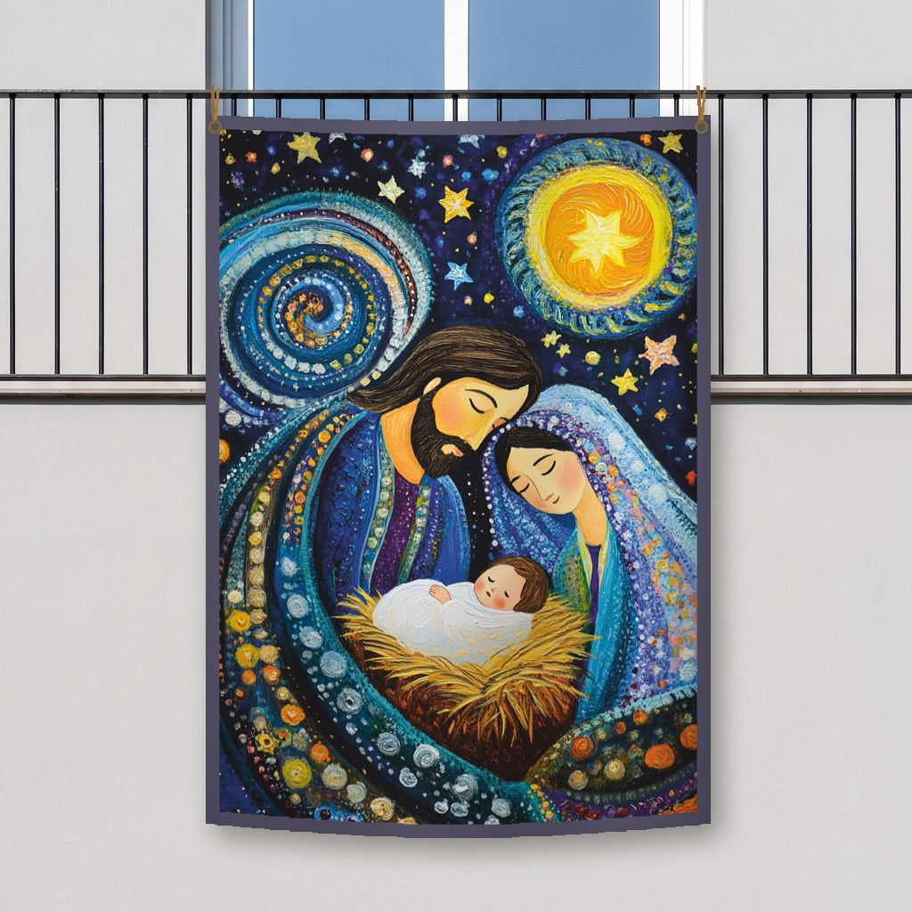 Balconera de Navidad Feliz Navidad modelo 37 colgada en un balcón | Banderas Porras
