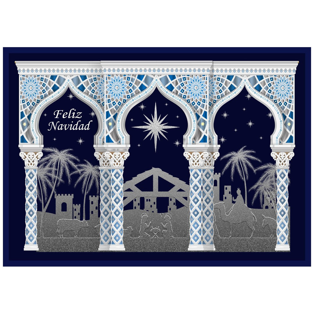 Diseño de la balconera de Navidad Feliz Navidad modelo 38 | Banderas Porras