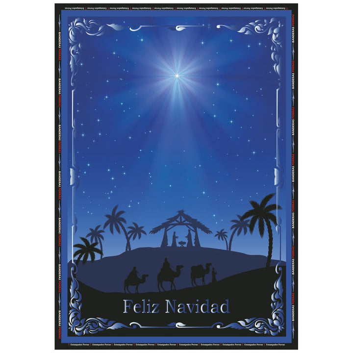 Diseño de la balconera de Navidad Feliz Navidad modelo 53 | Banderas Porras