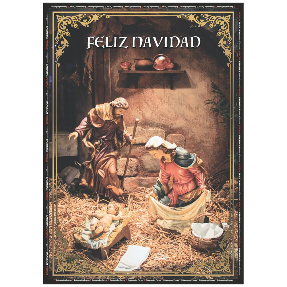 Diseño de la balconera de Navidad Feliz Navidad modelo 59 | Banderas Porras