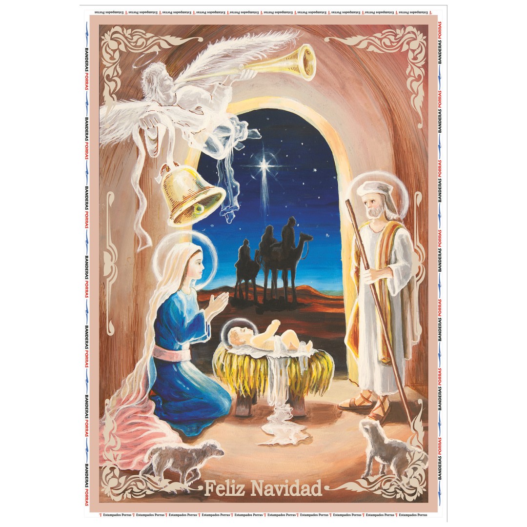 Diseño de la balconera de Navidad Feliz Navidad modelo 60 | Banderas Porras