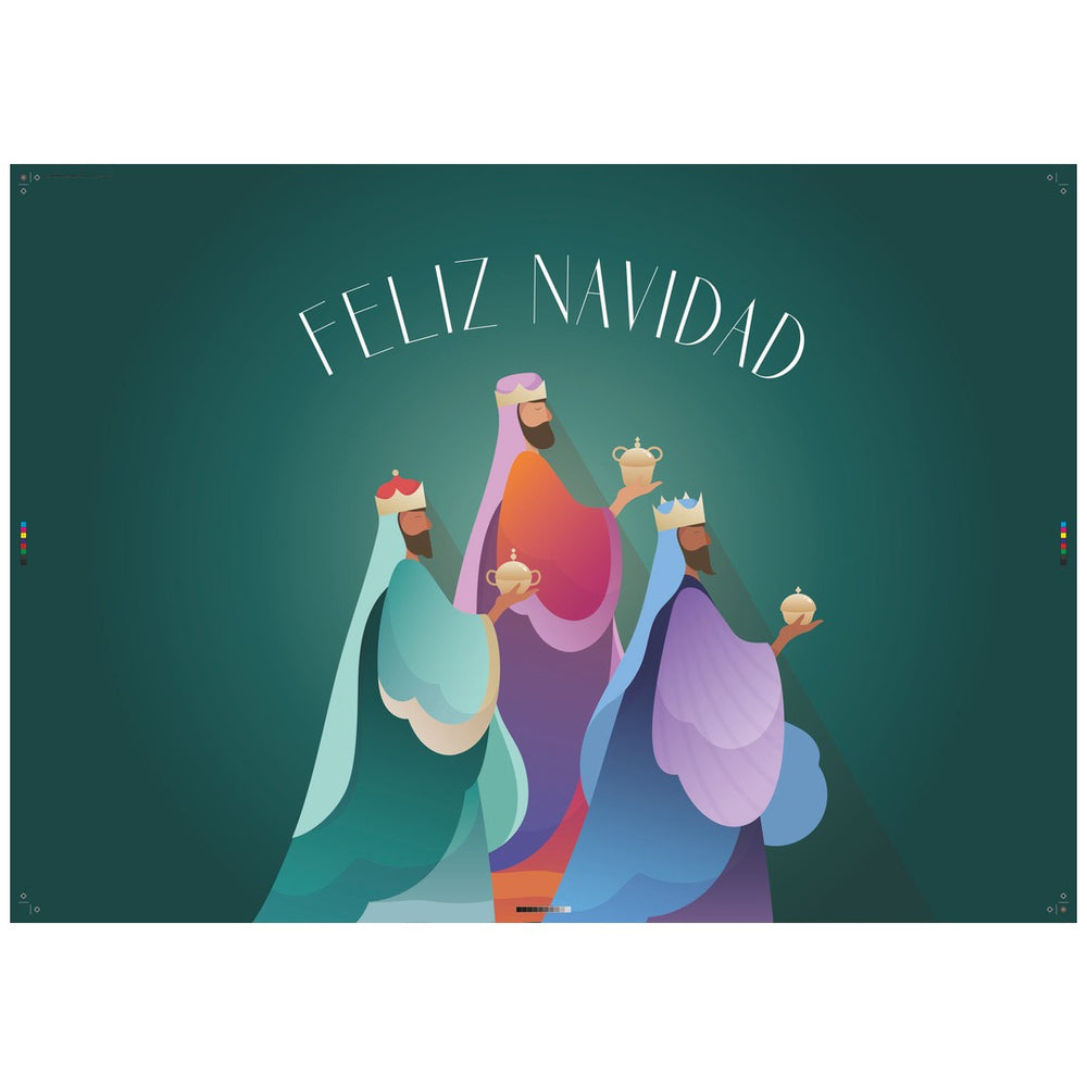Diseño de la balconera de Navidad Feliz Navidad modelo 75 | Banderas Porras