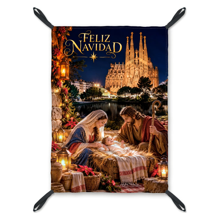 Diseño de la balconera de Navidad Barcelona Sagrada Familia realista | Banderas Porras