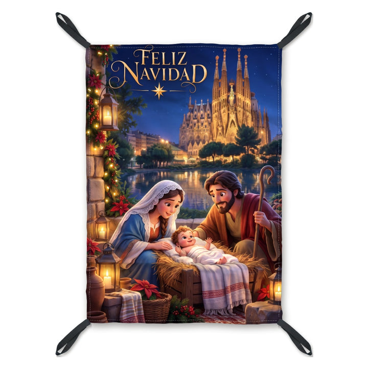 Diseño de la balconera de Navidad Barcelona Sagrada Familia infantil | Banderas Porras