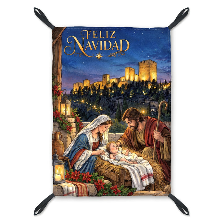 Balconera de Navidad Jaén modelo JAE2 (ilustrada) con lazos en las esquinas | Banderas Porras