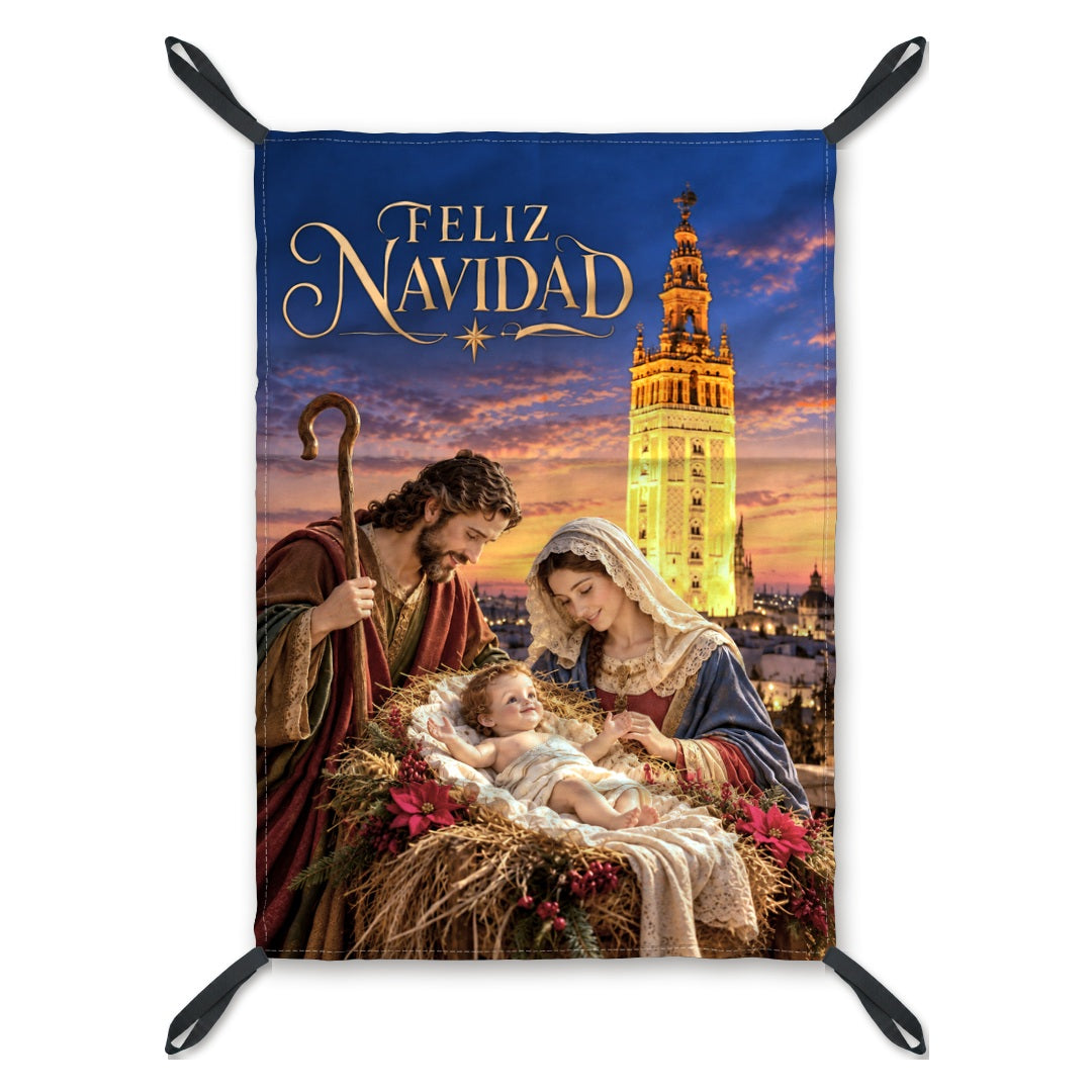Balconera de Navidad Sevilla modelo SEV1 (realista) con lazos en las esquinas | Banderas Porras