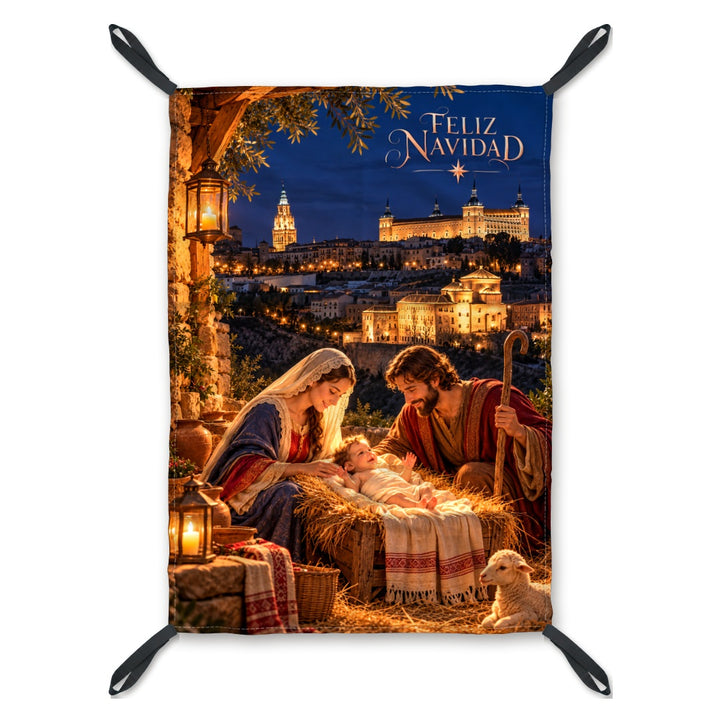 Balconera de Navidad Toledo modelo TOL1 (realista) con lazos en las esquinas | Banderas Porras