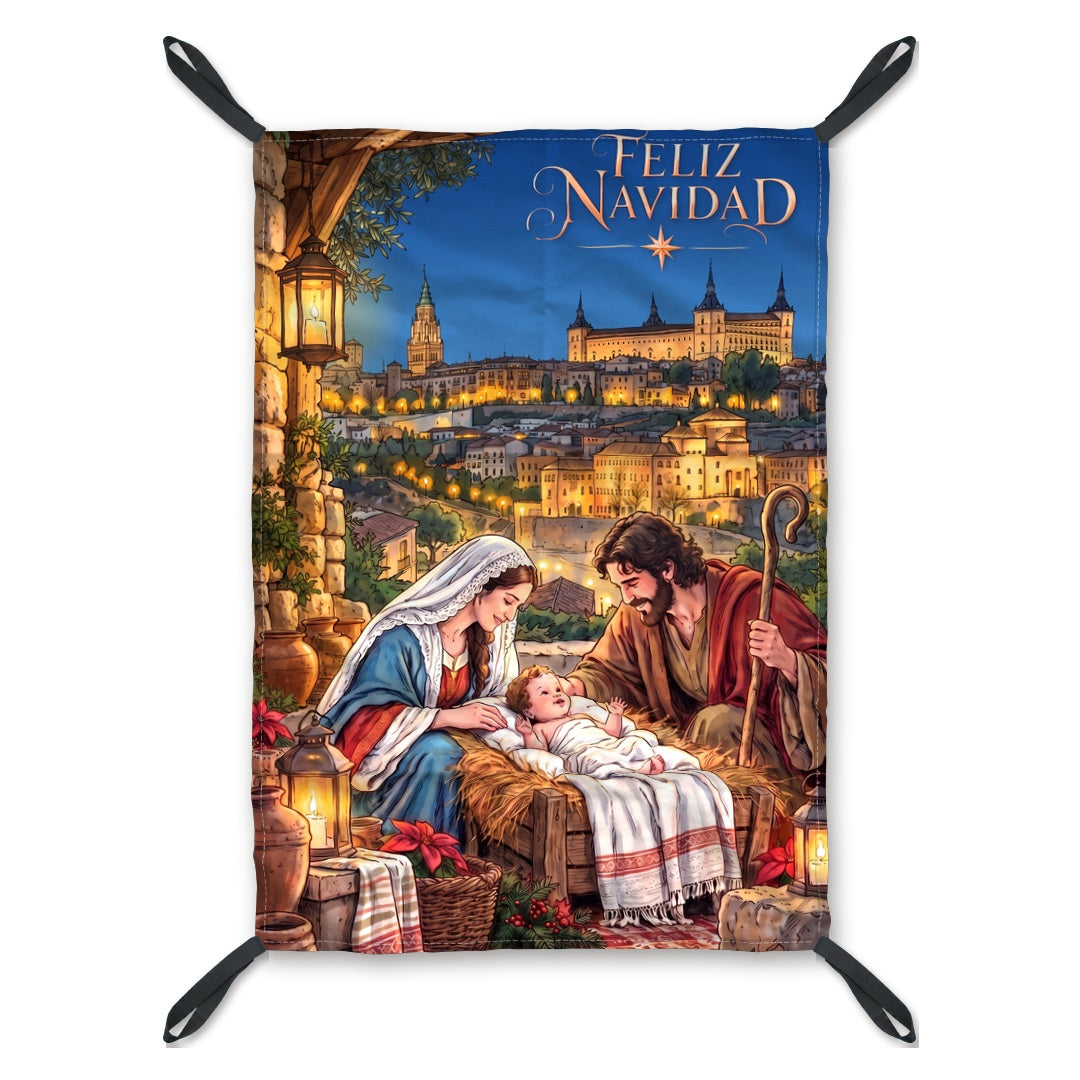 Balconera de Navidad Toledo modelo TOL2 (ilustrada) con lazos en las esquinas | Banderas Porras