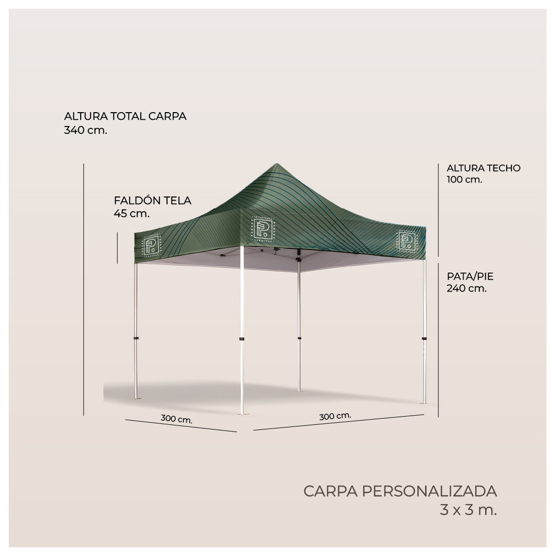 CARPA DE 3 x 3 m.