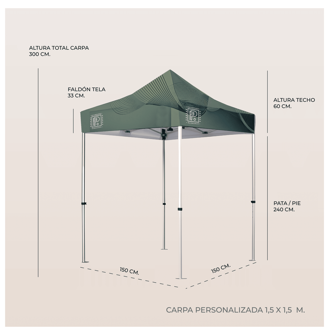 CARPA DE 1,5 x 1,5 m.