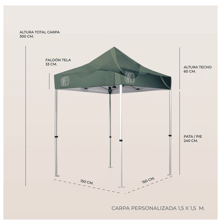 CARPA DE 1,5 x 1,5 m.