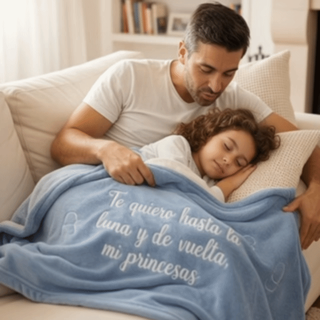 Manta Personalizada Regalo de Abuelos a Nietos