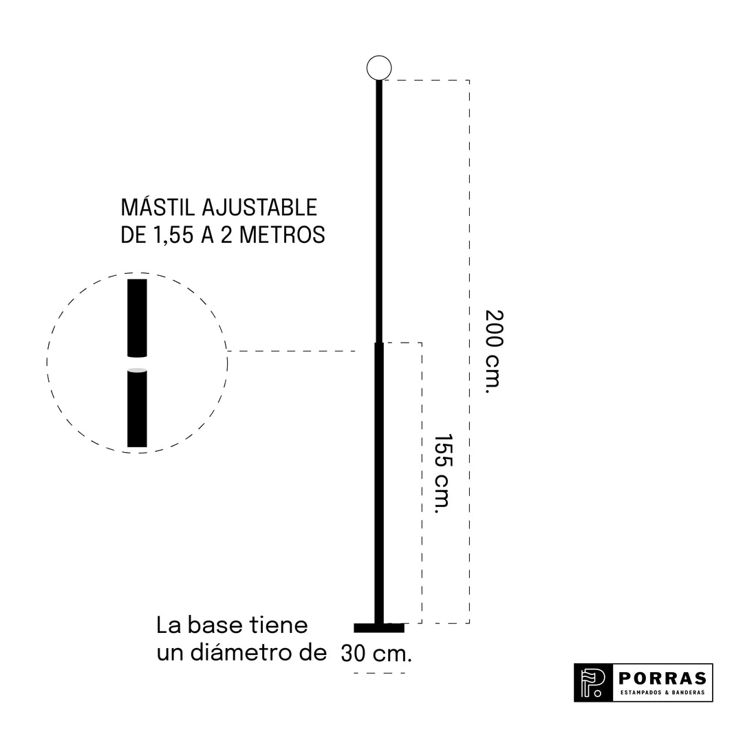 MÁSTIL PARA BANDERAS DESPACHO