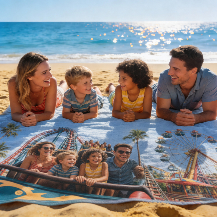 TOALLA PLAYA FAMILIAR PERSONALIZADA