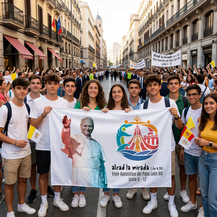 BANDERAS VISITA DEL PAPA 2026