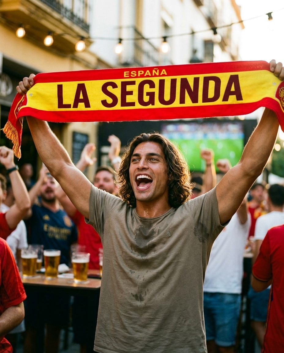 Bufanda LA SEGUNDA en una terraza de Sevilla