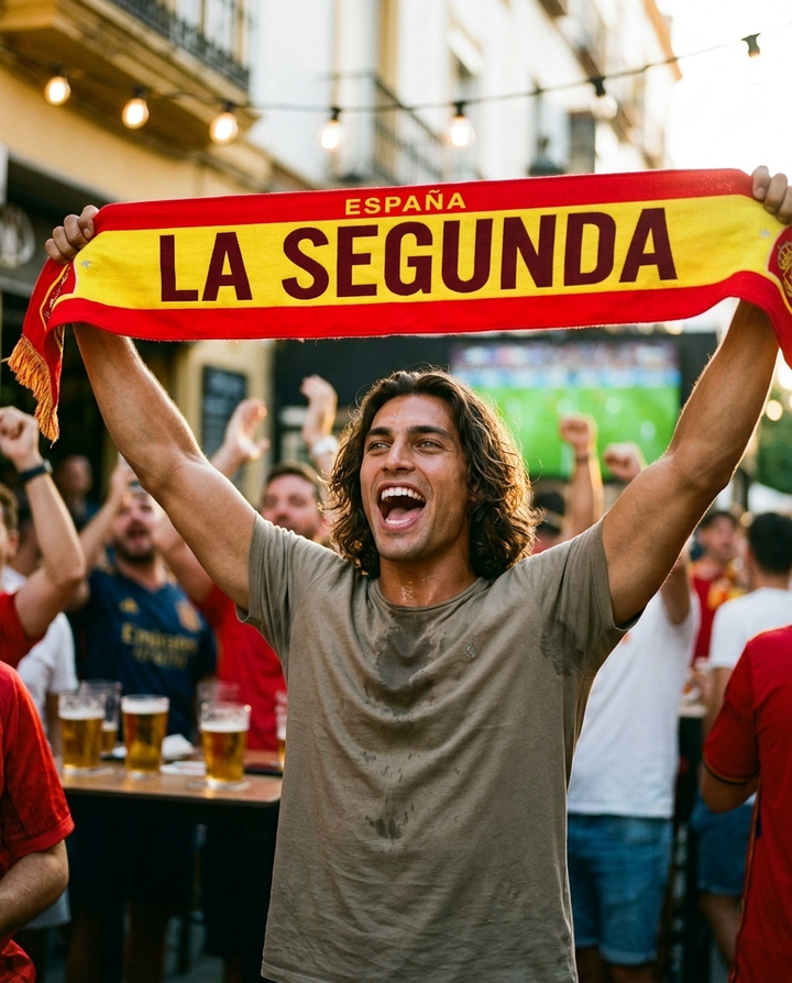 Bufanda LA SEGUNDA en una terraza de Sevilla