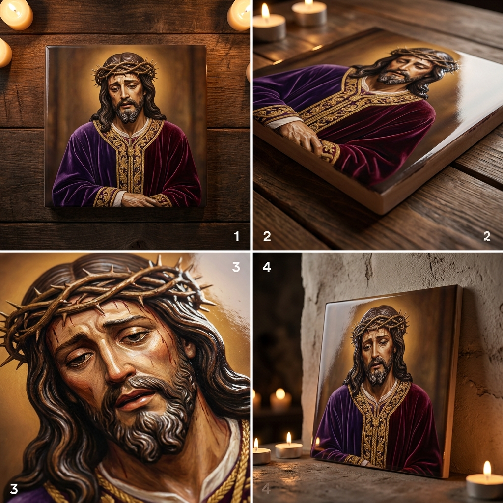 Azulejo devocional Cristo - ángulo 45 grados